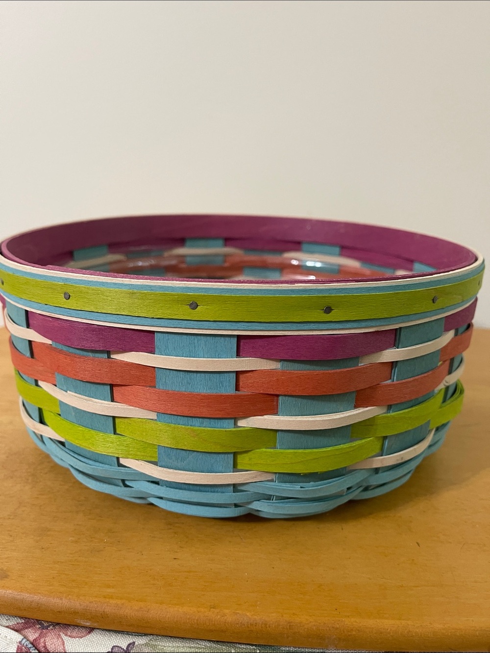 Rare Multi-Colored Longaberger Basket